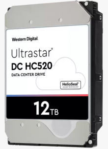 WD Ultrastar DC HC520 Festplatte 7K6 HUH721212ALE604 12TB HDD SATA 6Gb/s 256MB Cache 24x7