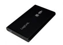 LogiLink  USB 3.0 Gehäuse für 2.5" SATA HDD`s, Aluminium, schwarz