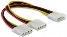 Y-Kabel für Netzteil Stromverteilung  1x 5.25" Stecker / 2x 5.25" Buchse (Molex)
