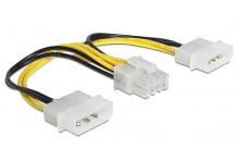 Strom-Adapterkabel Delock 8pin EPS -> 2x 4pin Molex St. 0.15m