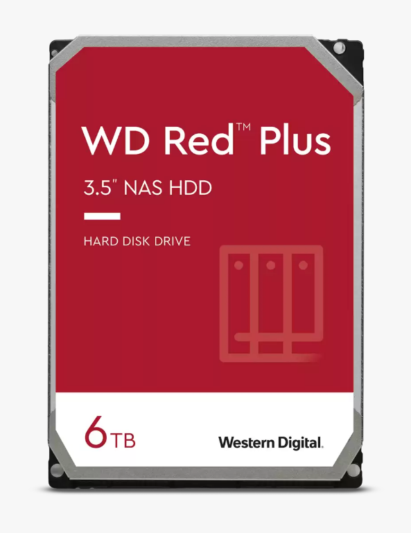 WD RED Plus WD60EFPX 3.5" HDD / Festplatte 6TB SATA 6Gb/s 5400rpm 128MB Cache 24x7 Dauerbetrieb