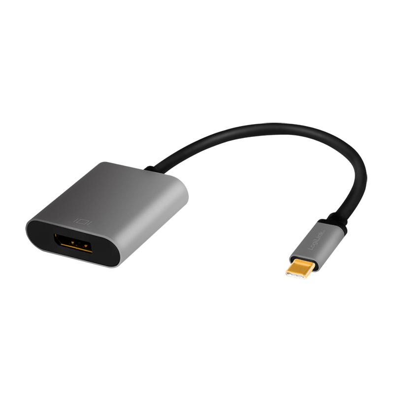 USB C/DP Konverter 4K/60Hz - USB 3.1 Typ C-Stecker > DisplayPort Buchse, 15cm, schwarz/grau USB C/DP Konverter 4K/60Hz - USB 3.1 Typ C-Stecker > DisplayPort Buchse, 15cm, schwarz/grau