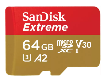 SanDisk 64GB microSDXC Extreme Flash-Speicherkarte mit Adapter SanDisk 64GB microSDXC Extreme Flash-Speicherkarte mit Adapter