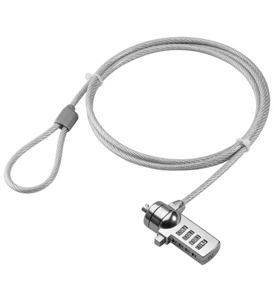 Notebook Sicherheitsschloss mit 1.5 Meter Stahlkabel, sichert auch Beamer, TFT's etc., Zahlenschloss Notebook Sicherheitsschloss mit 1.5 Meter Stahlkabel, sichert auch Beamer, TFT's etc., Zahlenschloss