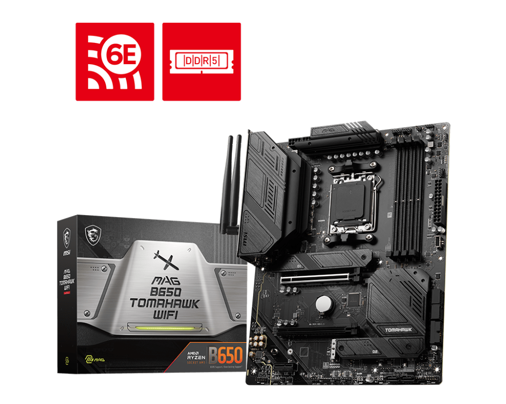 MSI MAG B650 Tomahawk WiFi Sockel AM5, 4xDDR5 3x M.2 HDMI / DP / USB-C, ATX