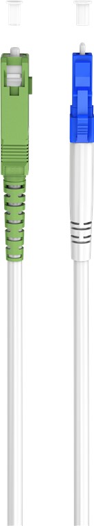 SC/LC - 1 m Glasfaserkabel (FTTH) LWL Simplex Kabel (OS2), SC/APC 8° zu LC/UPC, 9/125µm, weiß SC/LC - 1 m Glasfaserkabel (FTTH) LWL Simplex Kabel (OS2), SC/APC 8° zu LC/UPC, 9/125µm, weiß
