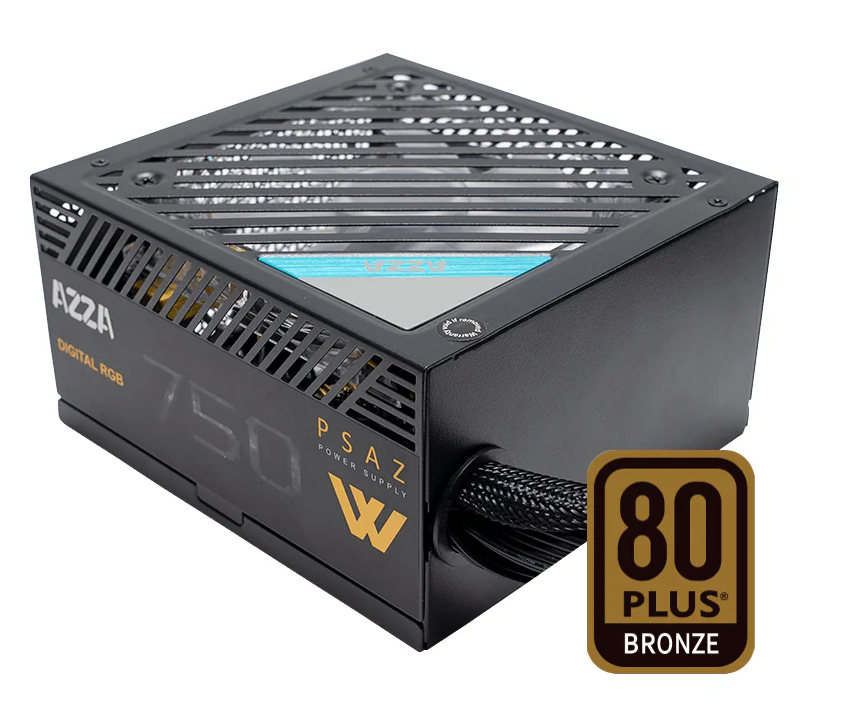 AZZA PSAZ-750W ARGB (80+B) PC-Netzteil 120mm Lüfter ATX 2.3
