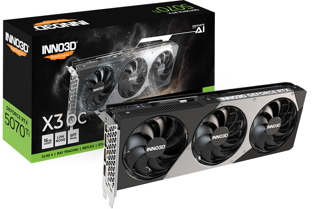 Inno3D GeForce RTX 5070 Ti X3 OC 16GB DDR7, HDMI /3xDP, PCIe 5.0