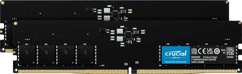 DDR5 RAM Crucial CT2K64G56C46U5 128GB (2x64) 5600MHz CL46 DDR5 RAM Crucial CT2K64G56C46U5 128GB (2x64) 5600MHz CL46