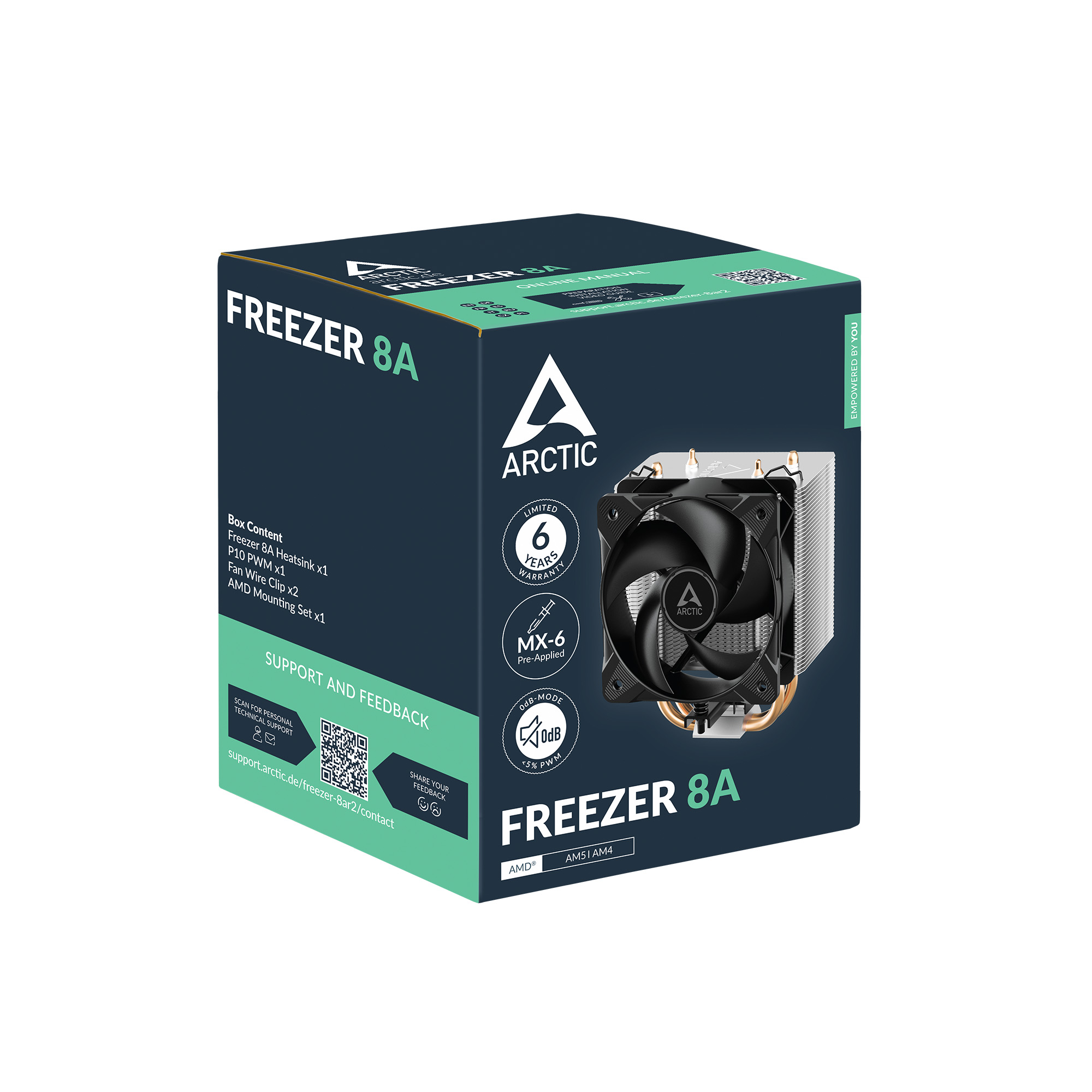Arctic Freezer 8A Tower CPU-Kühler für Sockel AM5, AM4