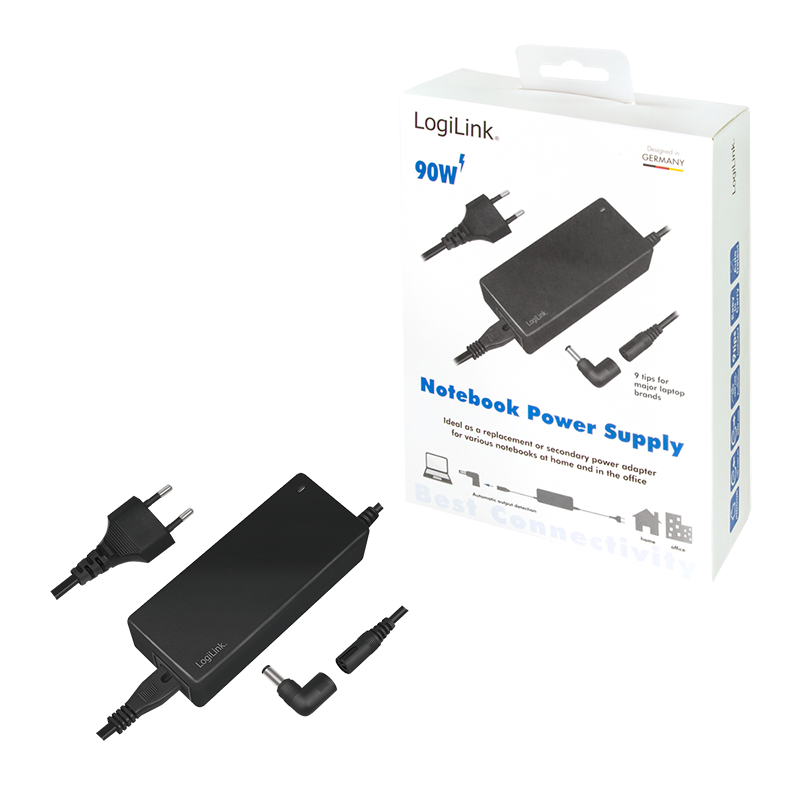 Notebook Netzteil Logilink, 15-20 Volt mit 9 Adapter, 90Watt Notebook Netzteil Logilink, 15-20 Volt mit 9 Adapter, 90Watt