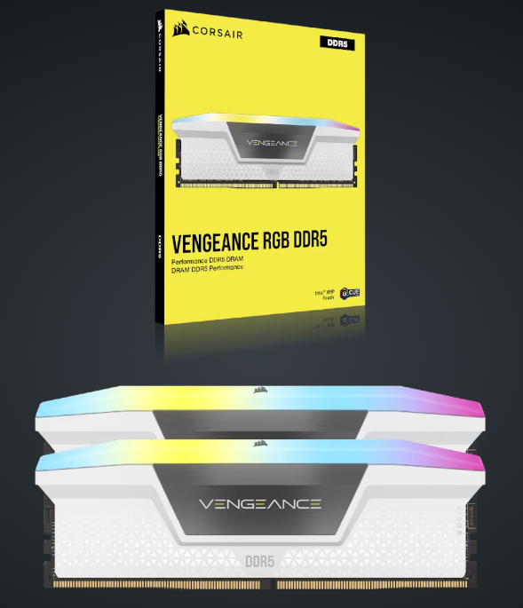 DDR5 RAM Corsair Vengeace RGB White 32GB (2x16GB) PC 6400 CL32