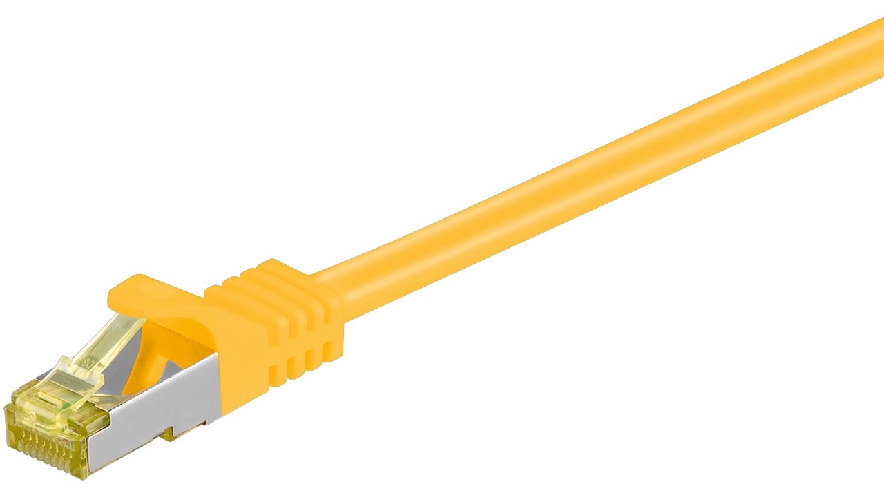 Netzwerk Patchkabel 30m, gelb 2xRJ45 Stecker Cat.6A S/FTP PIMF Netzwerk Patchkabel 30m, gelb 2xRJ45 Stecker Cat.6A S/FTP PIMF
