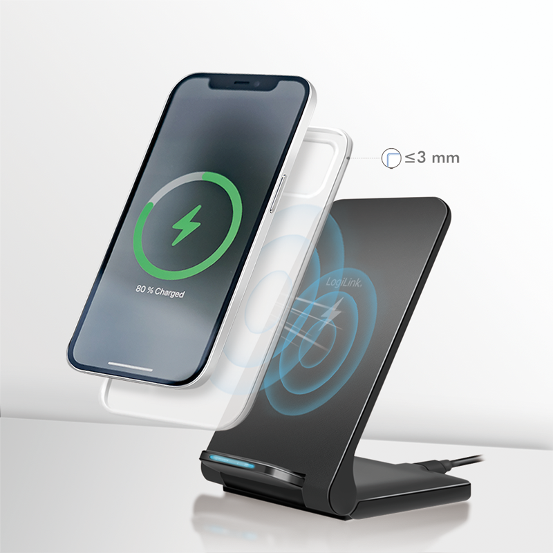 Kabelloses Schnellladegerät 15 W geeignet für Smartphones und Geräte mit Qi-Standard