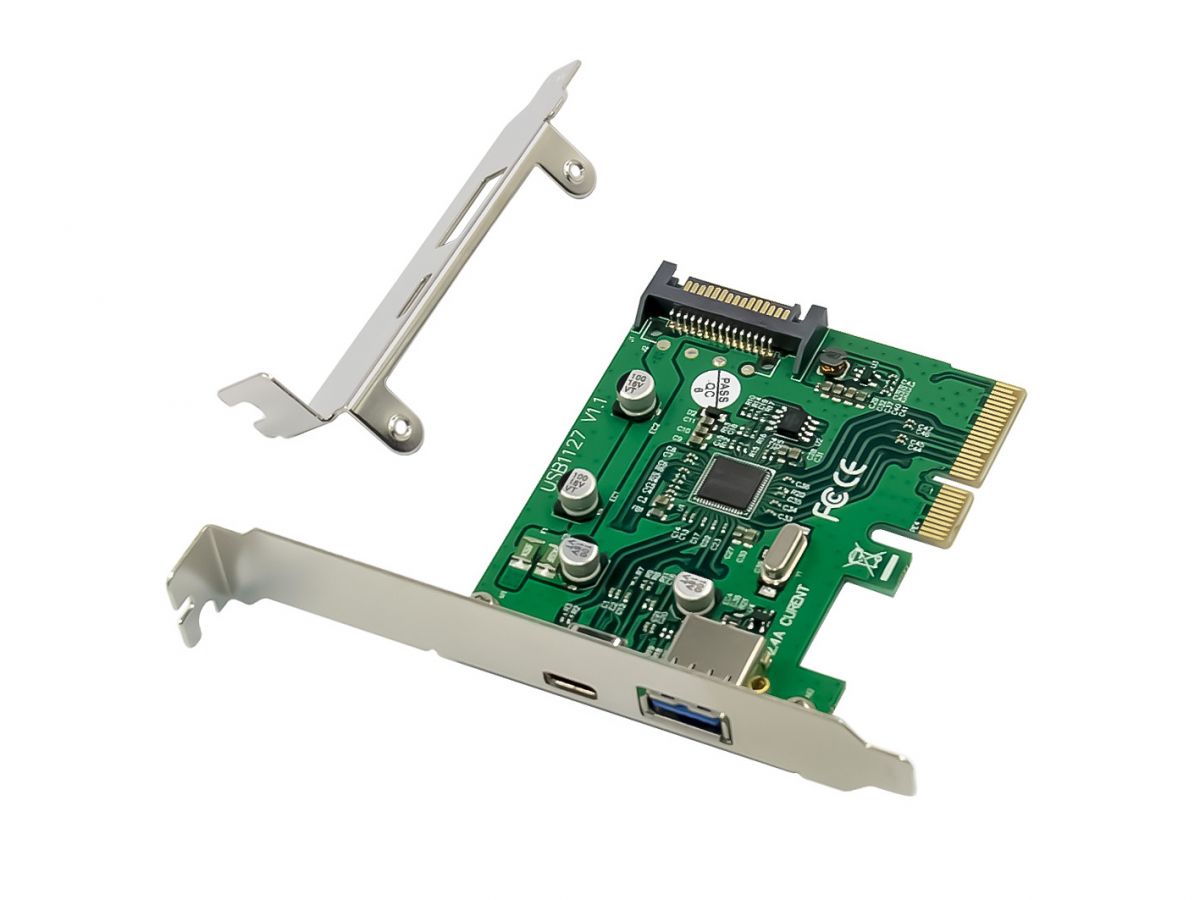 Conceptronic USB 3.2 Gen 2 Karte, 1x USB-C + 1x USB-A, PCIe