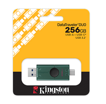 Kingston DataTraveler Duo USB-A+C Stick 256GB USB 3.2 Flash Drive