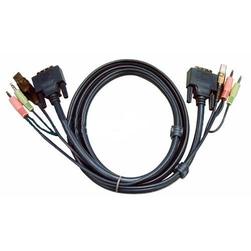 Kabelsatz für Umschaltboxen 1,8 Meter DVI-Stecker 1xAudio 1xMicro 1xUSB (A-B) Kabelsatz für Umschaltboxen 1,8 Meter DVI-Stecker 1xAudio 1xMicro 1xUSB (A-B)