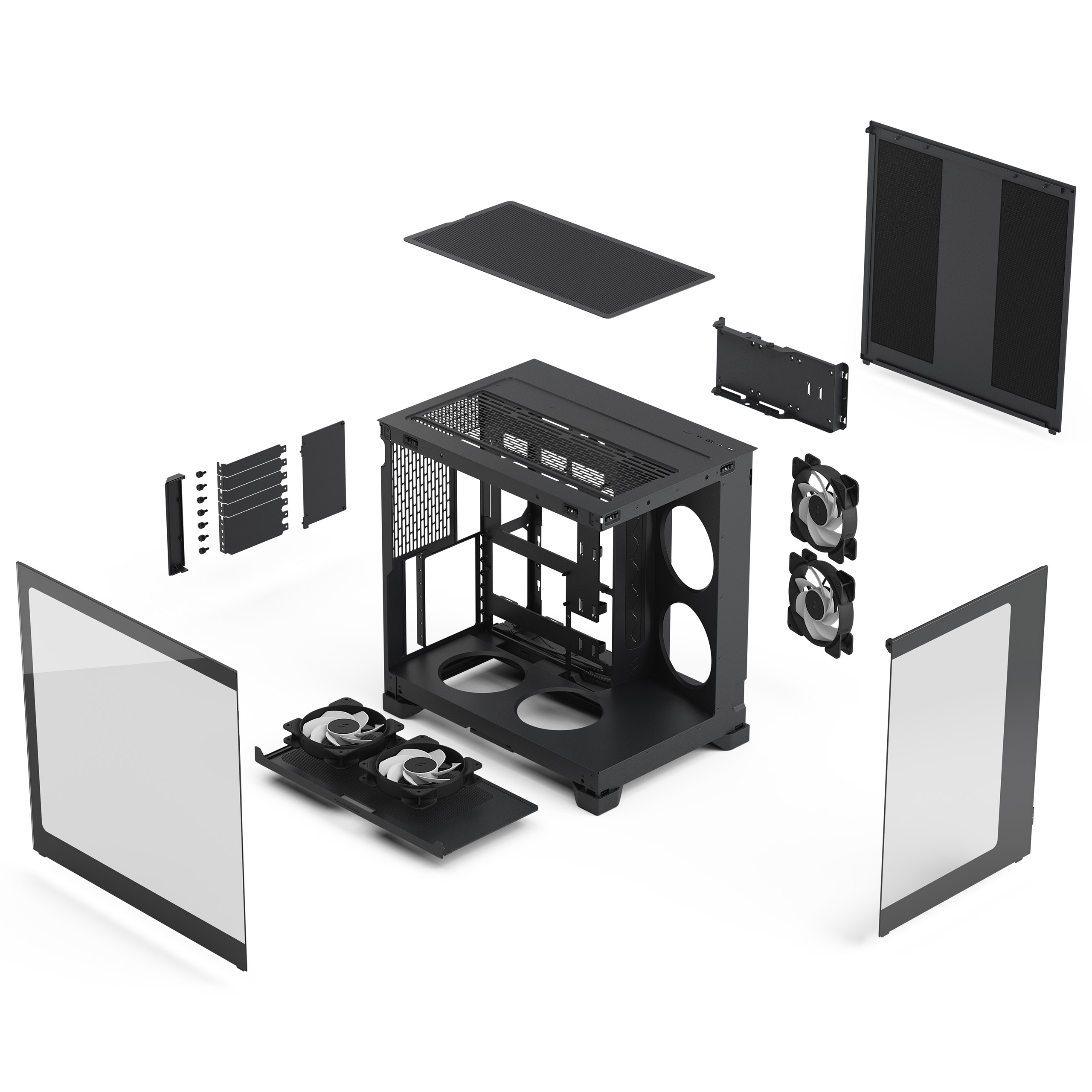 Fractal Design Pop 2 Vision RGB schwarz, Panorama Tower Gehäuse, ohne Netzteil