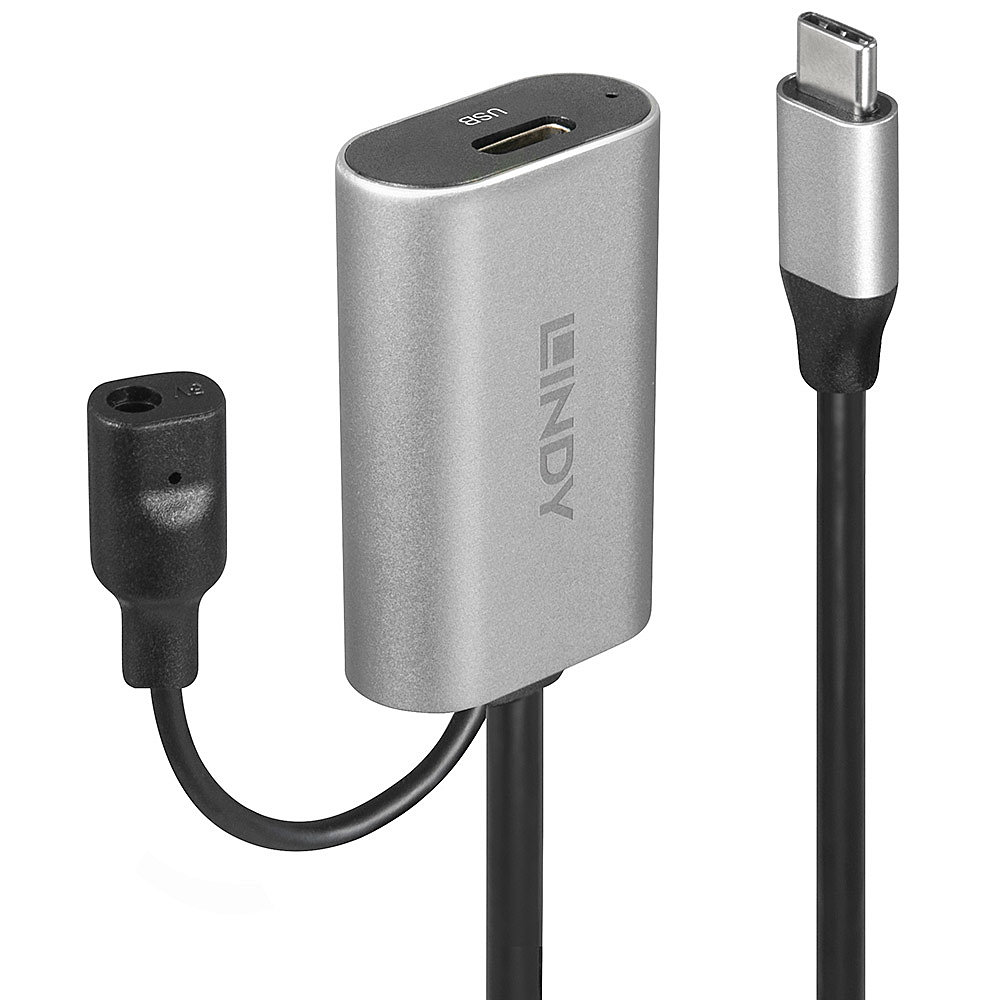 USB C/C Aktiv-Verlängerung 5 M. - USB Typ C-Stecker > USB Typ C-Buchse, schwarz/grau USB C/C Aktiv-Verlängerung 5 M. - USB Typ C-Stecker > USB Typ C-Buchse, schwarz/grau