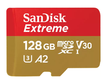 SanDisk 128GB microSDXC Extreme Flash-Speicherkarte mit Adapter SanDisk 128GB microSDXC Extreme Flash-Speicherkarte mit Adapter