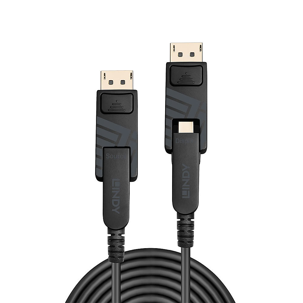 LINDY 10m Fibre Optic Hybrid DisplayPort 1.4 Cable mDP/mDP mit DP adapter LINDY 10m Fibre Optic Hybrid DisplayPort 1.4 Cable mDP/mDP mit DP adapter