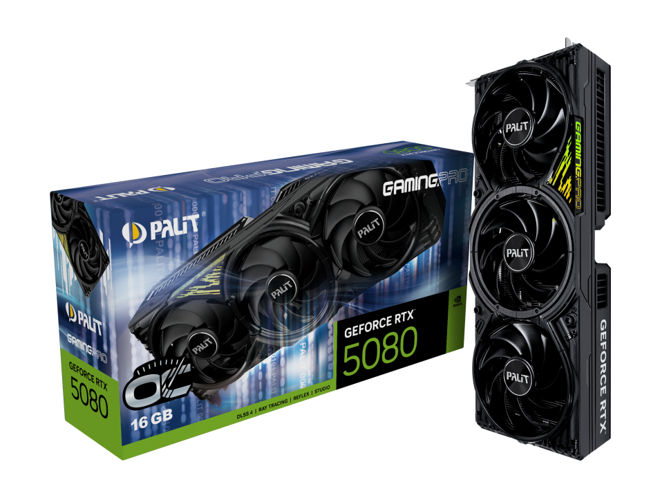 Palit nVidia GeForce RTX 5080 GamingPro OC 16GB DDR7, HDMI / 3xDP, PCIe 5.0 Palit nVidia GeForce RTX 5080 GamingPro OC 16GB DDR7, HDMI / 3xDP, PCIe 5.0