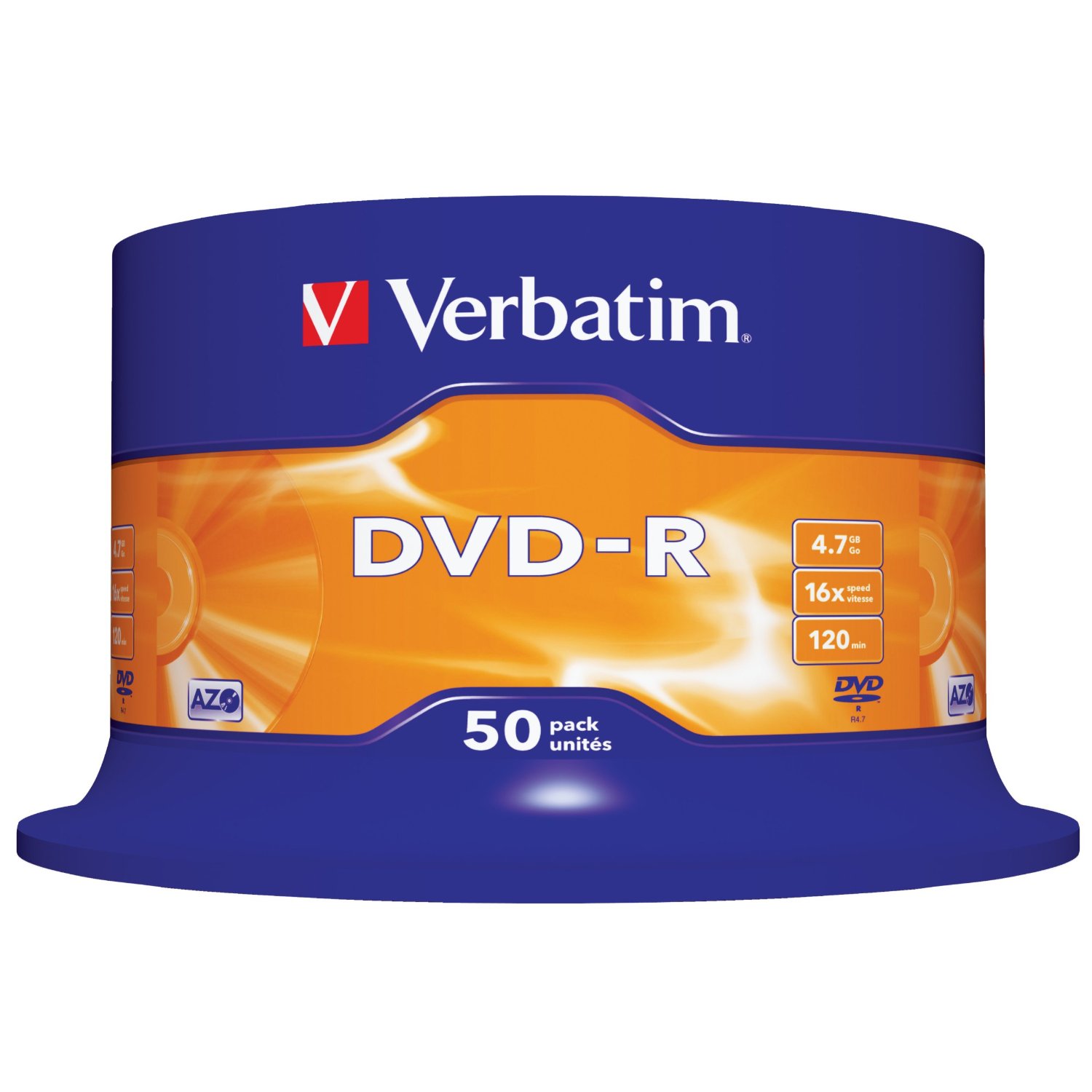 DVD-R Rohling Verbatim 50er Spindel 16x/4.7GB DVD-R Rohling Verbatim 50er Spindel 16x/4.7GB