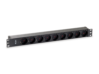 19" Equip Steckdosenleiste (1HE) 9fach Schuko, schwarz 19" Equip Steckdosenleiste (1HE) 9fach Schuko, schwarz