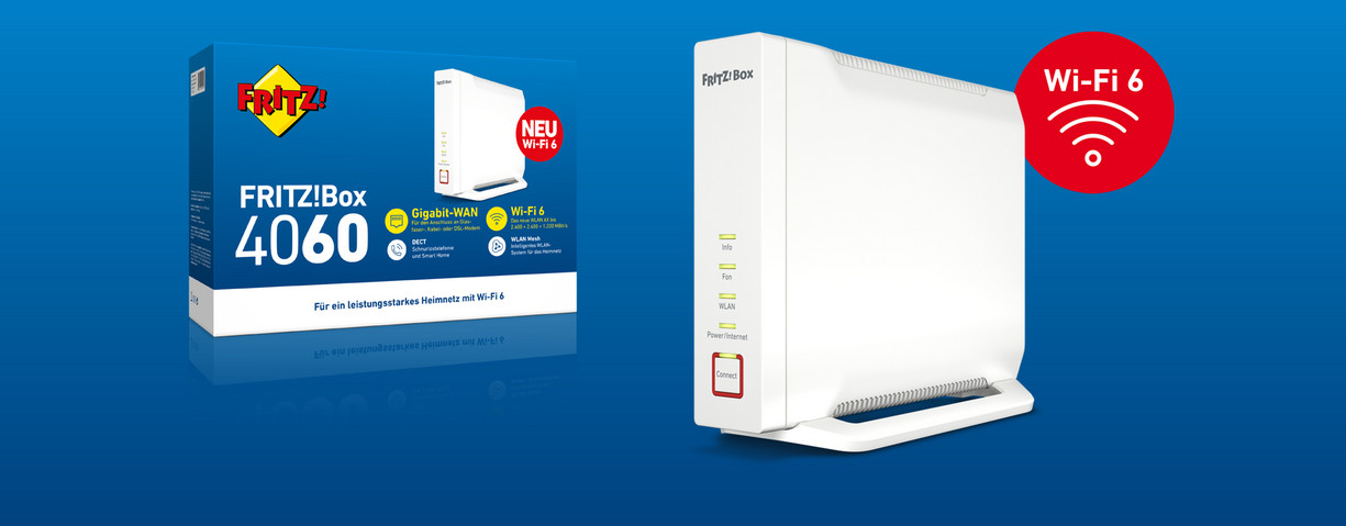 AVM FRITZ!Box 4060 - WLAN-Router - AX / WiFi6 / GLAN / USB 3.0 / 2,4GHz / 5 GHz AVM FRITZ!Box 4060 - WLAN-Router - AX / WiFi6 / GLAN / USB 3.0 / 2,4GHz / 5 GHz