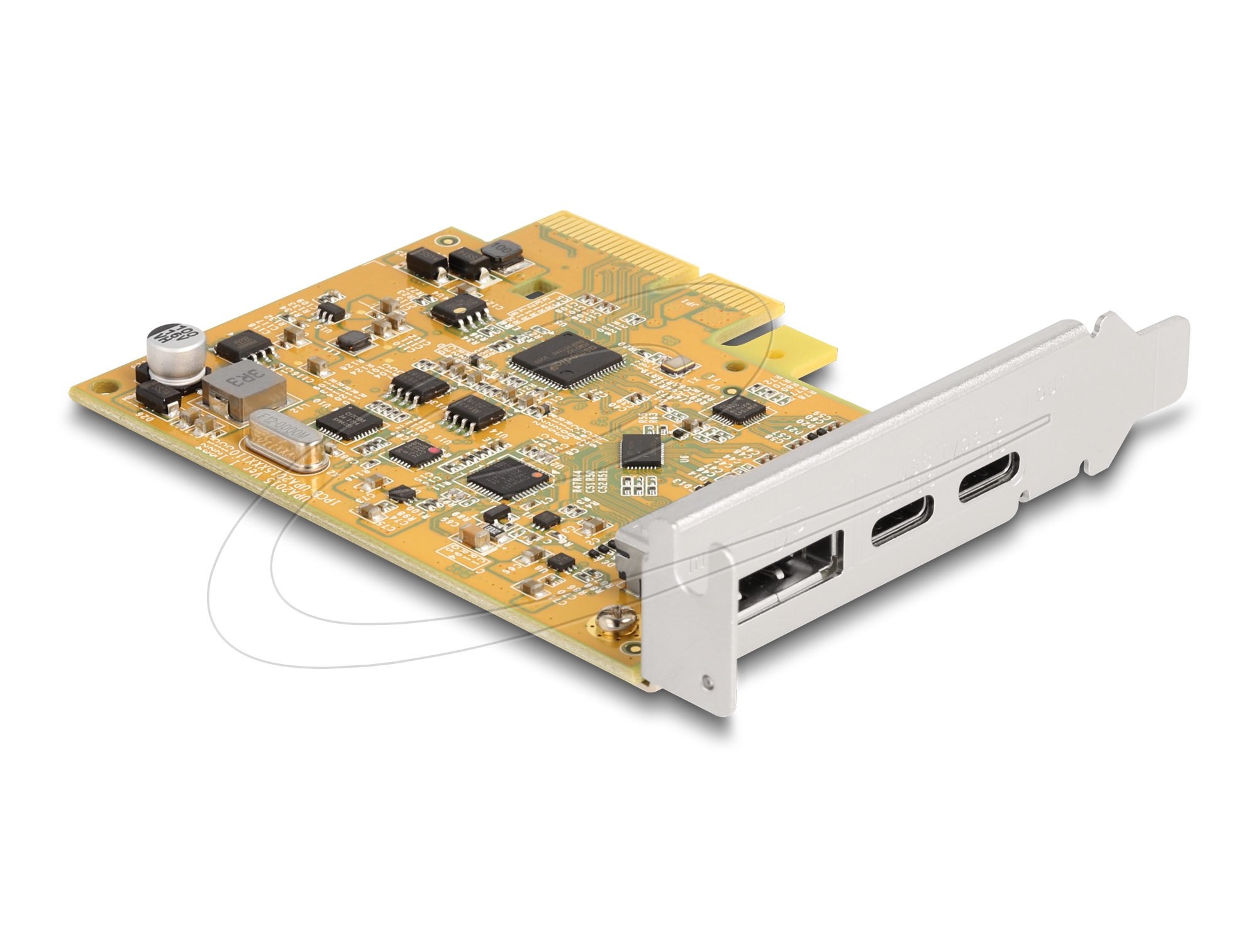 DeLock USB Type-C 10 Gbps Bu + 1 x USB Type-C 10 Gbps (DP Alt Mode) Bu. + DPin Bu., PCIe x4