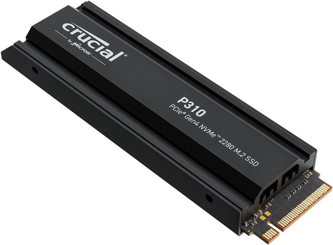 SSD Crucial P310 heatsink CT2000P310SSD5 2TB M.2 2280 NVMe PCIe 4.0 x4 (L7100/S6000MB/s)