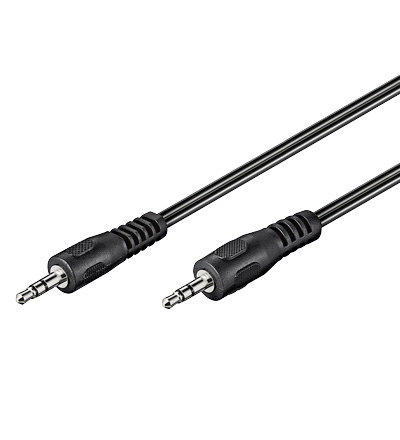 Multimedia Kabel Audio 2 Meter 2x Klinken-Stecker 3.5mm stereo, schwarz Multimedia Kabel Audio 2 Meter 2x Klinken-Stecker 3.5mm stereo, schwarz