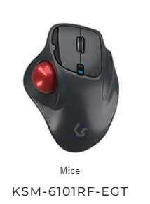 KeySonic MSM KSM-6101RF-EGT Wireless ERGO Trackball grau retail
