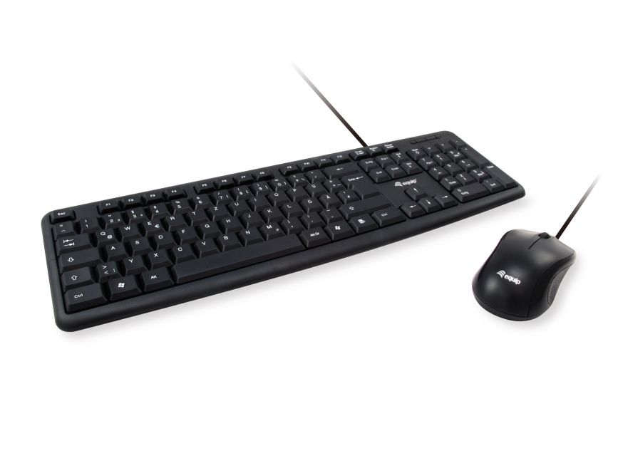 Equip 245200 Tastatur & opt. Maus Kabelgebunden USB, schwarz Equip 245200 Tastatur & opt. Maus Kabelgebunden USB, schwarz