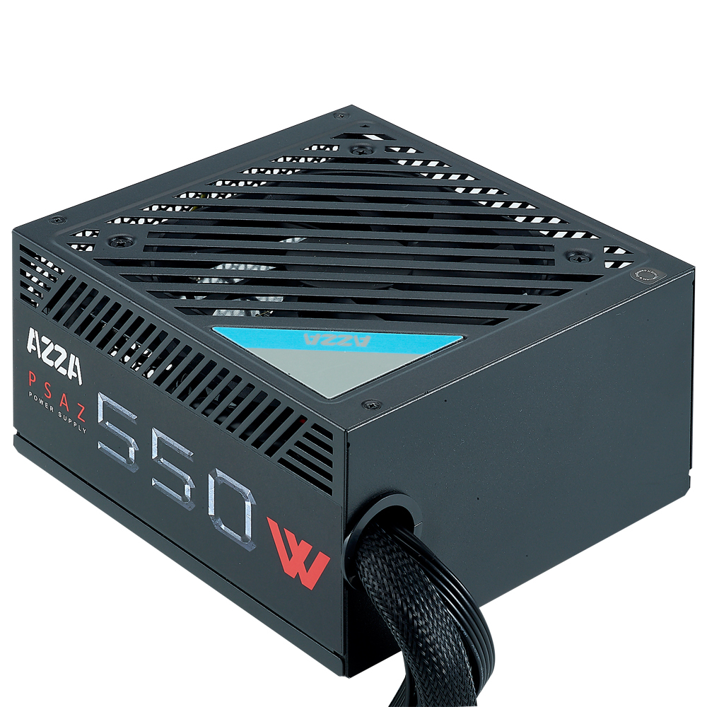 AZZA PSAZ-550W (80+B) PC-Netzteil 120mm Lüfter ATX 2.3 AZZA PSAZ-550W (80+B) PC-Netzteil 120mm Lüfter ATX 2.3