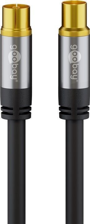 Antennen Anschlusskabel 1 Meter (135 dB typ) Koaxial Stecker/Kupplung 4-fach geschirmt, schwarz, High Quality Antennen Anschlusskabel 1 Meter (135 dB typ) Koaxial Stecker/Kupplung 4-fach geschirmt, schwarz, High Quality