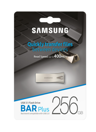 Samsung BAR Plus USB-Stick 256GB USB 3.1 Titan Grey L400/S110 MB/s