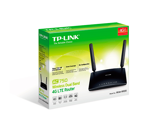 TP-Link Archer MR200 WLAN Dualband 4G / LTE Modem Router AC750 802.11 a/b/g/n/ac, 3x LAN 10/100/1000Mbps TP-Link Archer MR200 WLAN Dualband 4G / LTE Modem Router AC750 802.11 a/b/g/n/ac, 3x LAN 10/100/1000Mbps