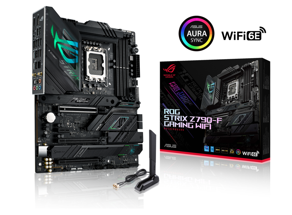 ASUS ROG STRIX Z790-F GAMING WIFI Sockel 1700, 4xDDR5 HDMI / DP / 4x M.2 / ATX ASUS ROG STRIX Z790-F GAMING WIFI Sockel 1700, 4xDDR5 HDMI / DP / 4x M.2 / ATX