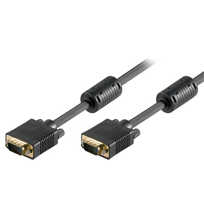 VGA - VGA Anschlusskabel 1,8 Meter 1x VGA Stecker / 1x VGA Stecker, 3x geschirmt, Ferritkerne VGA - VGA Anschlusskabel 1,8 Meter 1x VGA Stecker / 1x VGA Stecker, 3x geschirmt, Ferritkerne