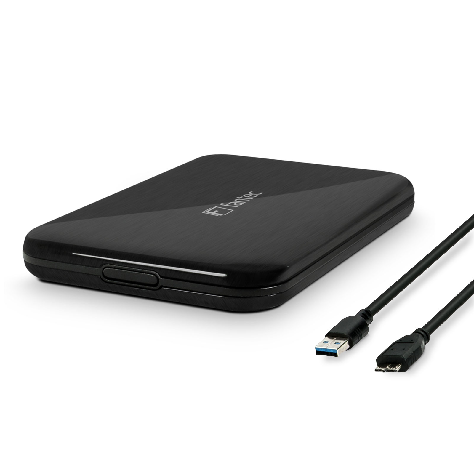 Fantec ALU-25U3 USB 3.2 Gehäuse für 2.5" SATA HDD's, Aluminium, schwarz Fantec ALU-25U3 USB 3.2 Gehäuse für 2.5" SATA HDD's, Aluminium, schwarz