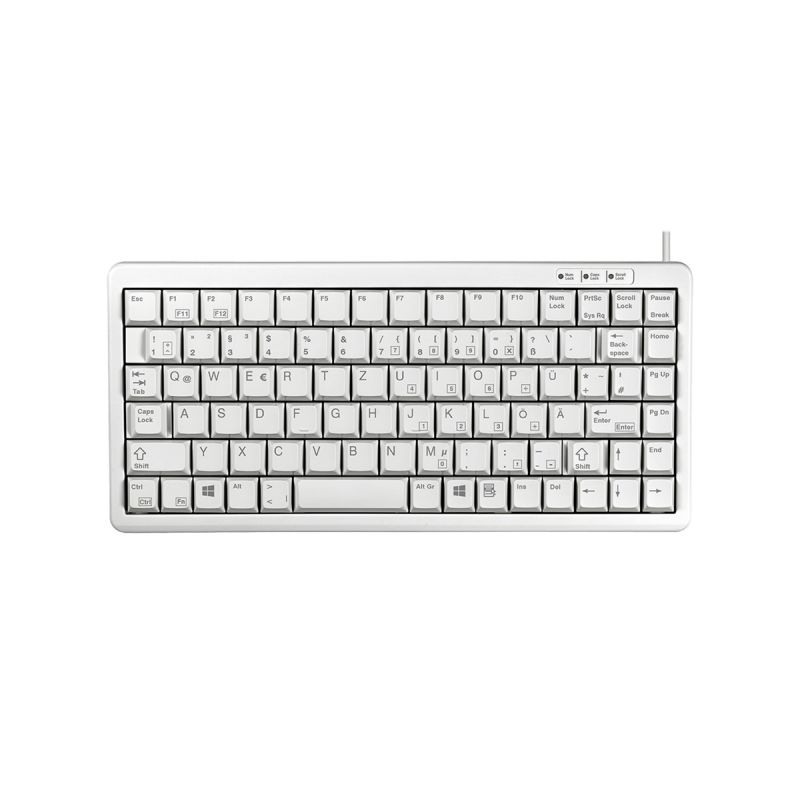 Cherry G84-4100 LCMDE-0 Compact-Keyboard Tastatur USB & PS/2, deutsch, hellgrau Cherry G84-4100 LCMDE-0 Compact-Keyboard Tastatur USB & PS/2, deutsch, hellgrau