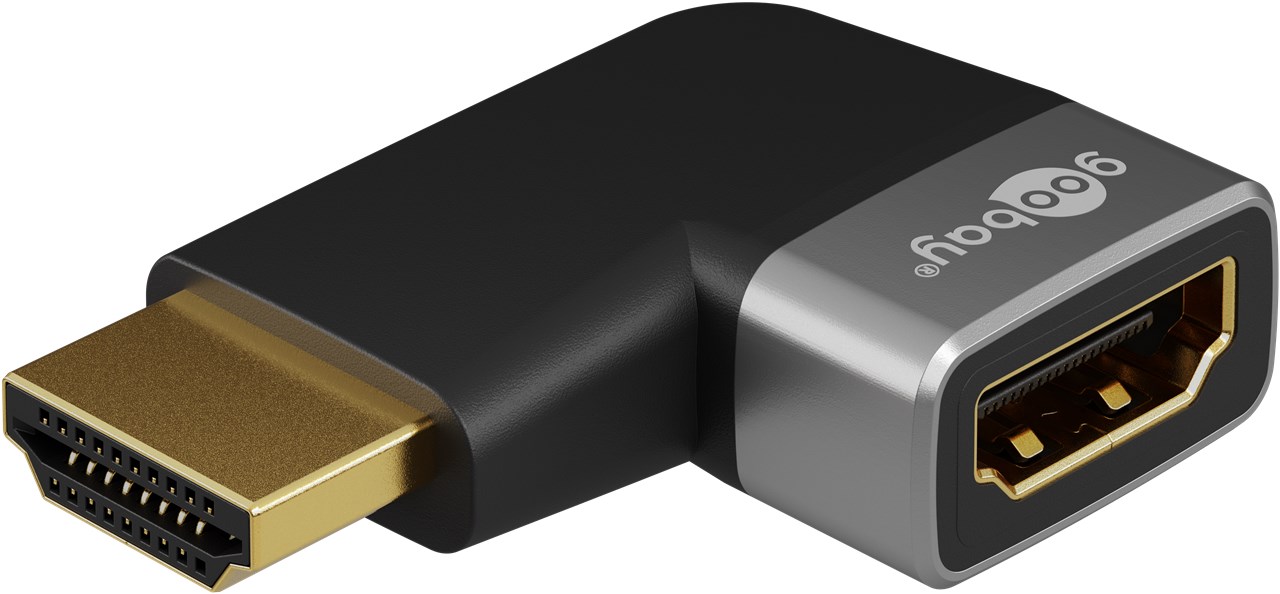 HDMI - HDMI Winkeladapter 8K-60Hz HDMI Stecker / 1x HDMI Buchse, 90° rechts HDMI - HDMI Winkeladapter 8K-60Hz HDMI Stecker / 1x HDMI Buchse, 90° rechts