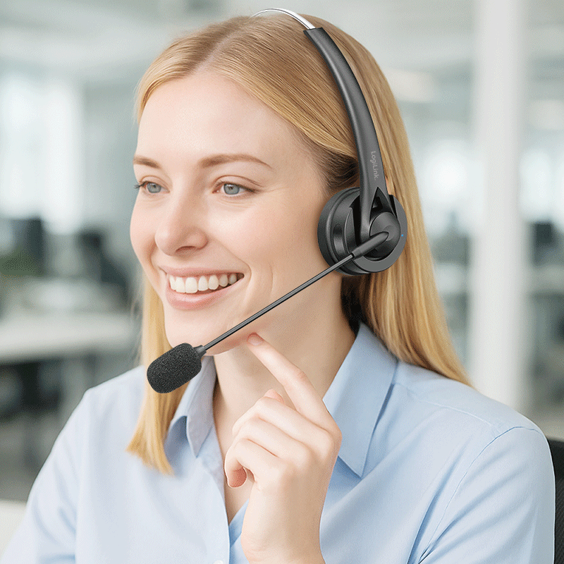 Logilink Mono-Headset, BT 6.0 mit flexiblen Microfon