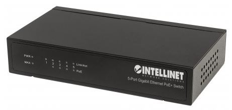 Intellinet PoE+ Gigabit Switch 5-Port Ethernet 60W Desktop Intellinet PoE+ Gigabit Switch 5-Port Ethernet 60W Desktop