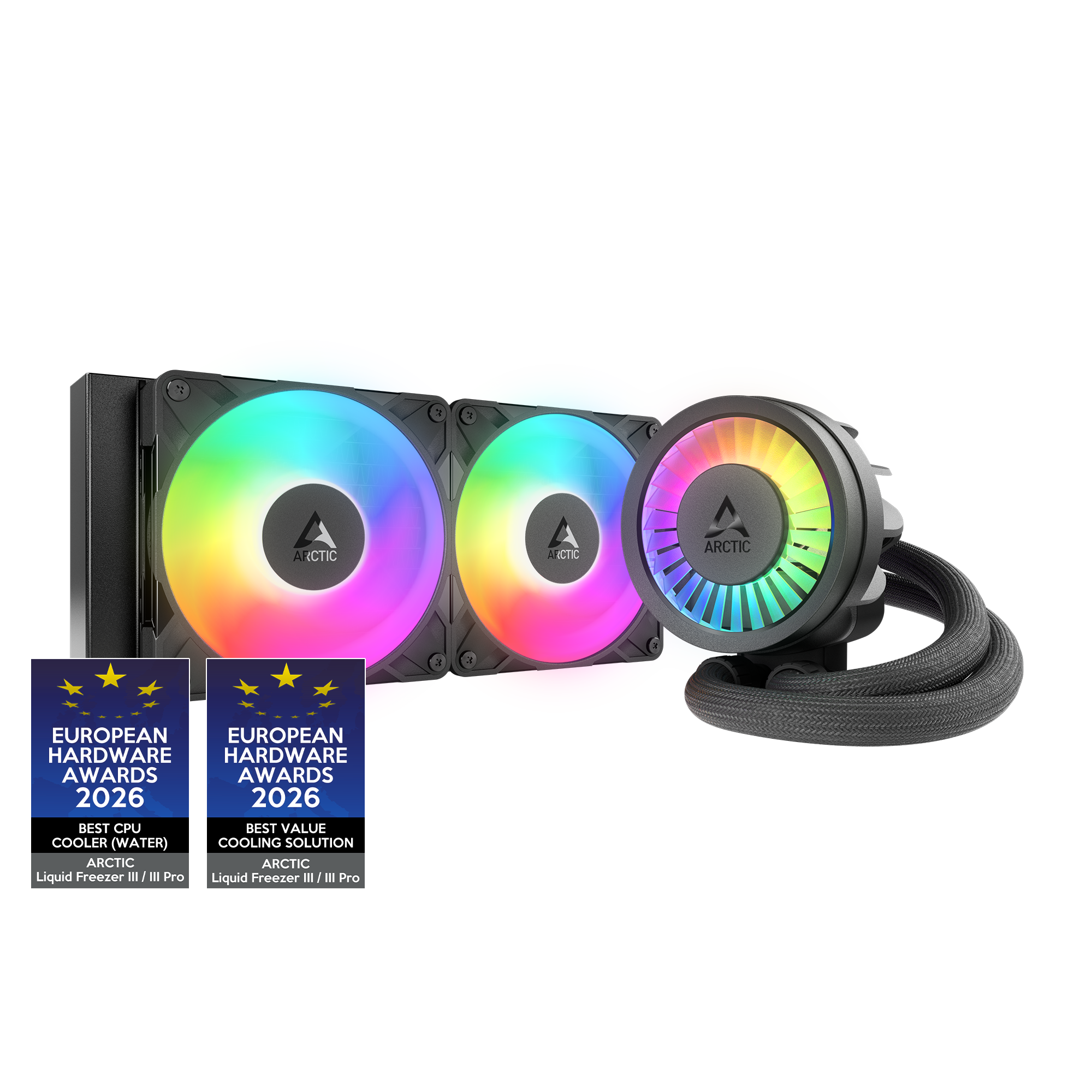 ARCTIC Liquid Freezer III Pro 240 ARGB Black Wasserkühlung für Intel und AMD Prozessoren, 2x120mm Lüfter