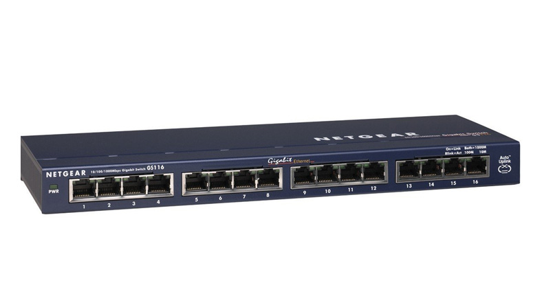 Netgear ProSafe GS116GE Gigabit Switch 16-Port 10-1000Mbps, Desktop Netgear ProSafe GS116GE Gigabit Switch 16-Port 10-1000Mbps, Desktop