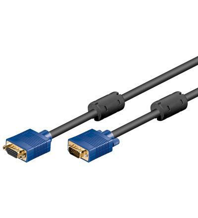 VGA - VGA Verlängerungskabel 10 Meter 1x VGA Stecker / 1x VGA Buchse, 3x geschirmt, Ferritkerne VGA - VGA Verlängerungskabel 10 Meter 1x VGA Stecker / 1x VGA Buchse, 3x geschirmt, Ferritkerne