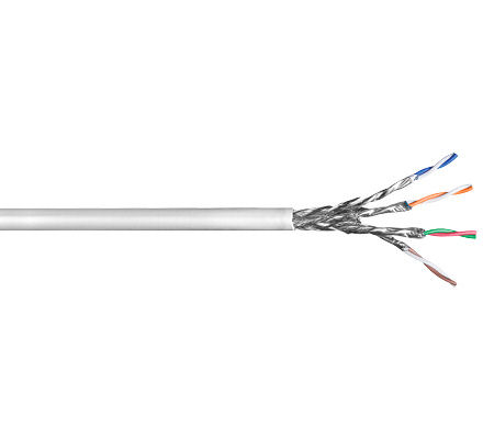 Netzwerk Patchkabel 100m Kabelrolle, weiß Cat.6 unkonfektioniert, flexibel S/FTP PIMF HL Netzwerk Patchkabel 100m Kabelrolle, weiß Cat.6 unkonfektioniert, flexibel S/FTP PIMF HL