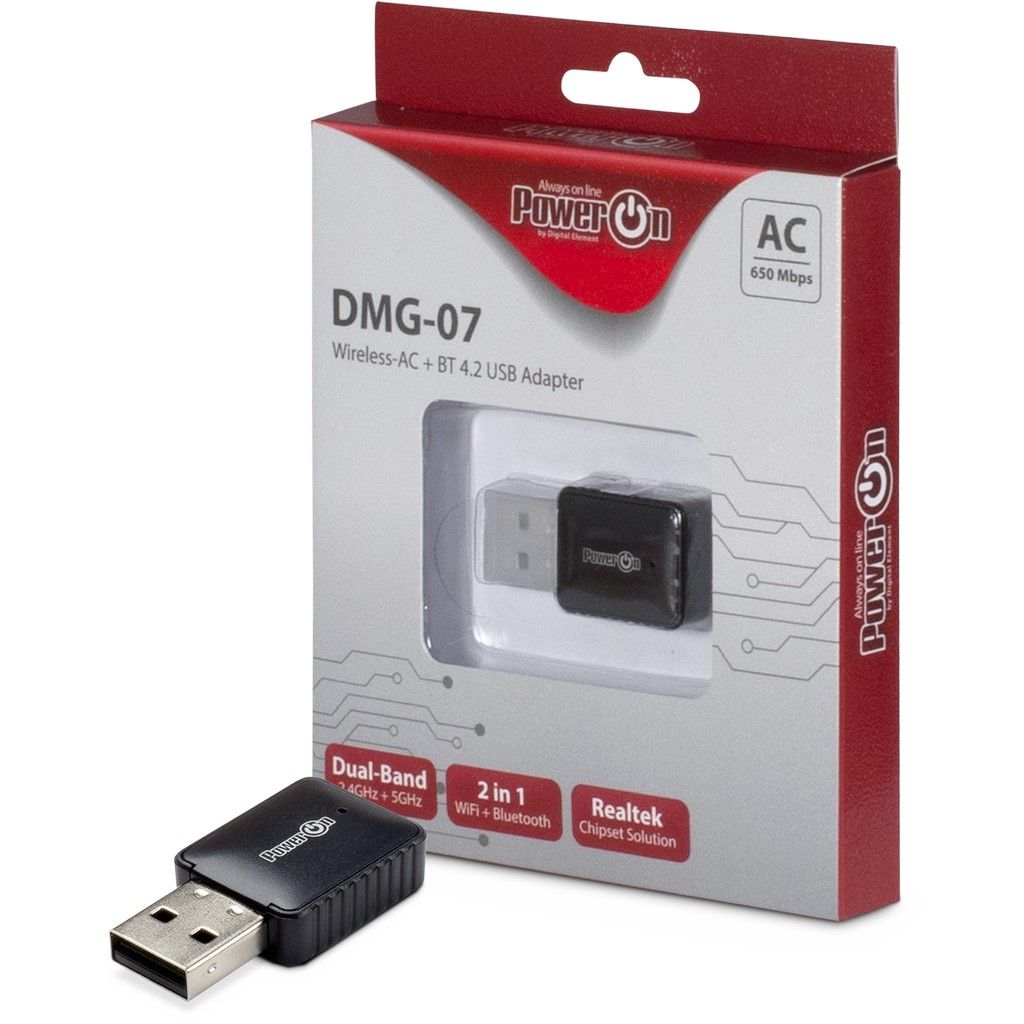 Inter-Tech DMG-07 Wireless 650Mbps + Bluetooth 4.2 USB Adapter Inter-Tech DMG-07 Wireless 650Mbps + Bluetooth 4.2 USB Adapter